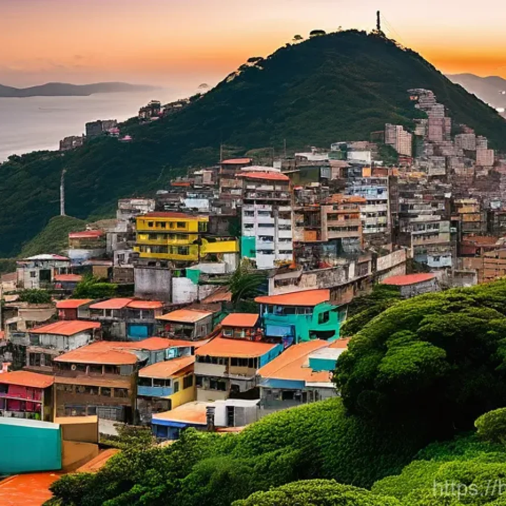 브라질 사회적 불평등 - **Prompt: Coexistence of Grandeur and Poverty in a Brazilian City**
"A vibrant and complex panor...