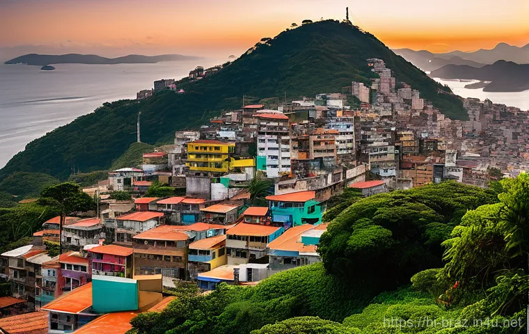 브라질 사회적 불평등 - **Prompt: Coexistence of Grandeur and Poverty in a Brazilian City**
"A vibrant and complex panor...