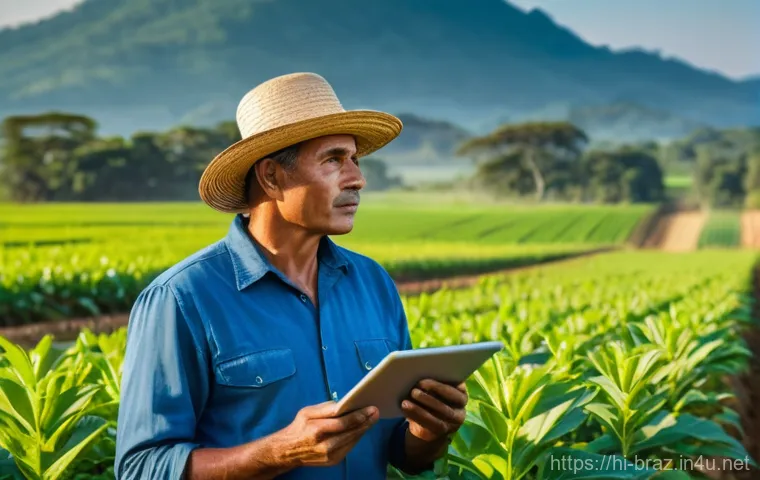 브라질 내 IT 스타트업 - **Prompt:** A vibrant and bustling Brazilian open-air market stall, where a female small business ow...