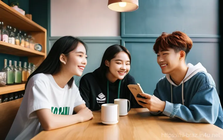 브라질 한류 팬덤 규모 - **Prompt:** A compelling street photography shot of a group of three diverse Brazilian teenagers and...