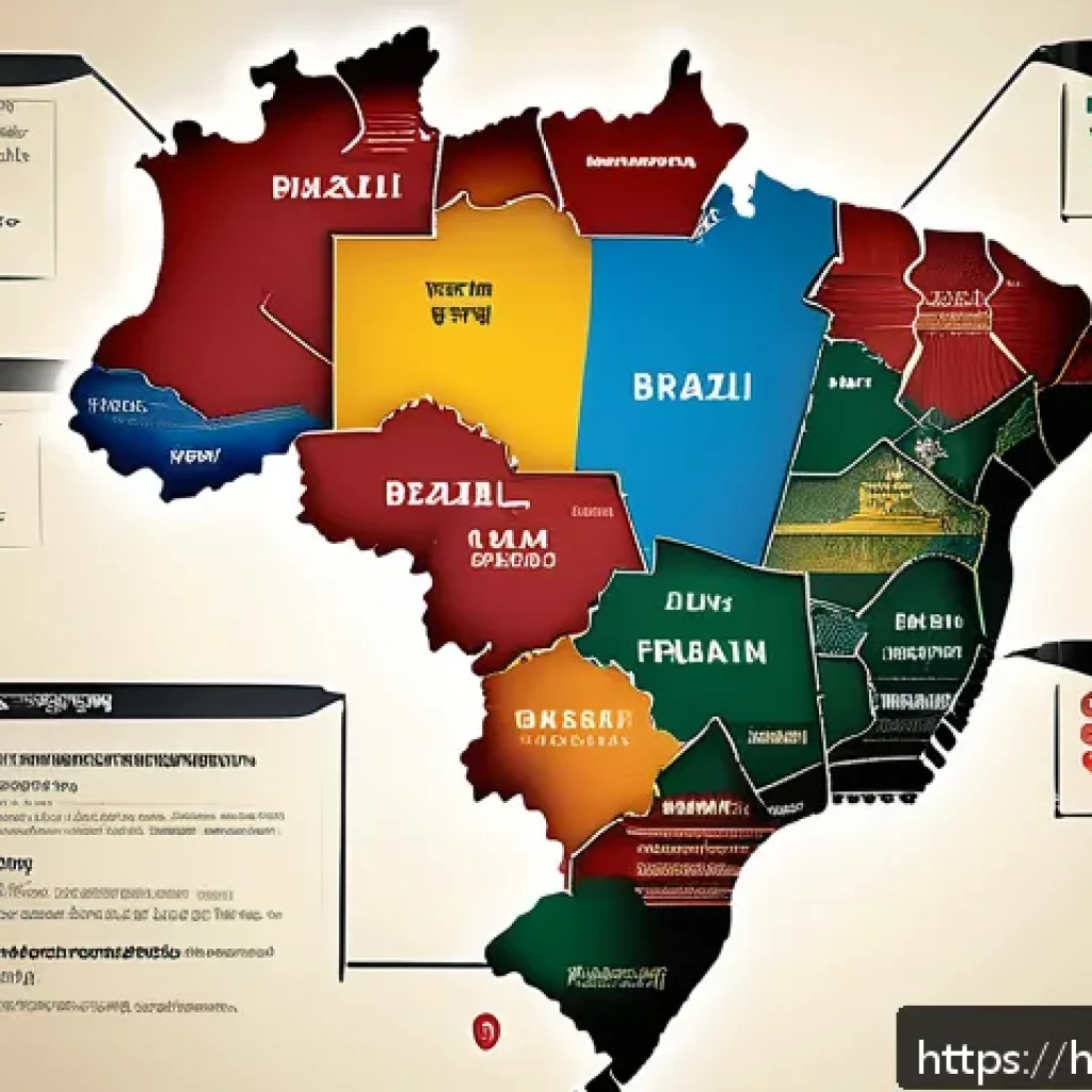 브라질 정치 구조 - A detailed and vibrant illustration of Brazil&rsquo;s federal democratic system, depicting a symbolic map ...