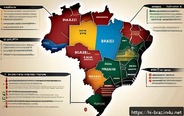 브라질 정치 구조 - A detailed and vibrant illustration of Brazil&rsquo;s federal democratic system, depicting a symbolic map ...